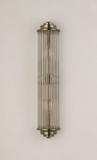 Arcadia IP44 2 Light Wall Bracket Large Antique Brass