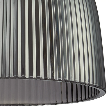 Pelham Small Cone Ribbed Smoked Glass (Shade Only)
