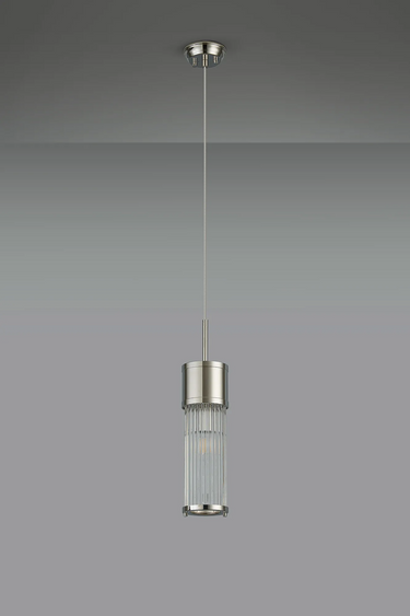 Arcadia IP44 1LT Pendant Polished Nickel