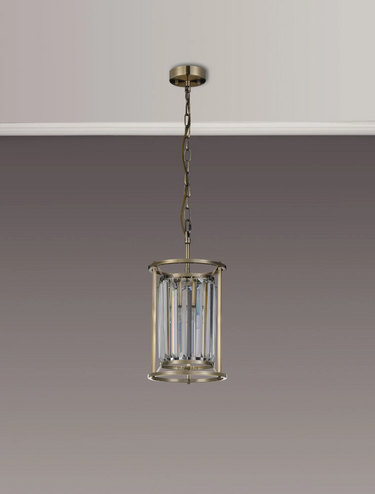 Dynasty 1 Light Dual Mount Pendant Antique Brass