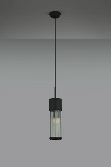 Arcadia IP44 1LT Pendant Satin Black