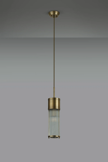 Arcadia IP44 1LT Pendant Antique Brass