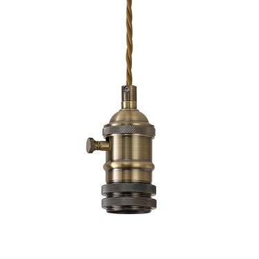 Pelham Suspension, Antique Brass Finish - Switched