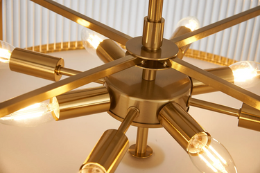 Nova 65cm Dual Mount, Brass & Clear Glass