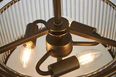 Nova 35cm Dual Mount, Bronze & Clear Glass