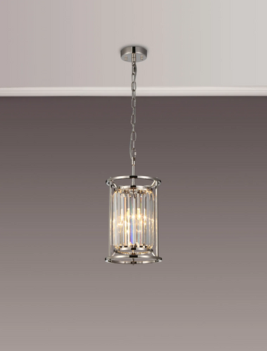 Dynasty 1 Light Dual Mount Pendant Polished Nickel