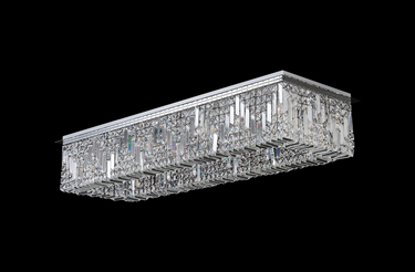 Layla 16 Light Linear Flush, Polished Chrome with Clear Crystal