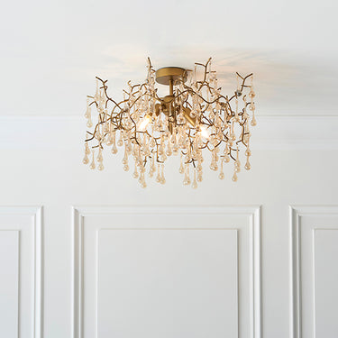 Arboretum 3 Light Semi Flush Aged Gold