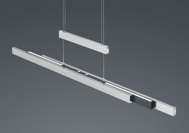 Trajan 42W LED Brushed Nickel/Black Rise & Fall