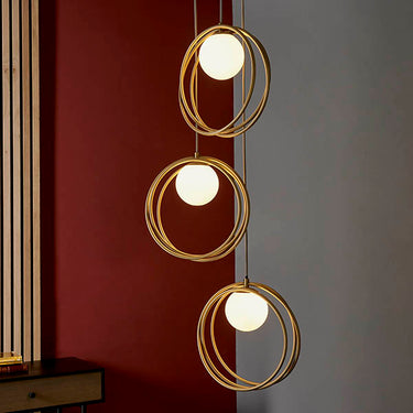 Eero 3 Light Cluster Pendant Brushed Gold
