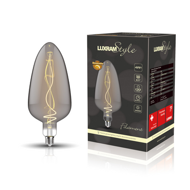 ES (E27) Decolamp LED Bullet 4W Smoked Dimmable