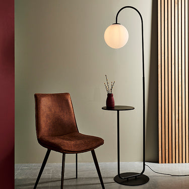 Consort II Floor Lamp Satin Black & Frosted Glass Shade