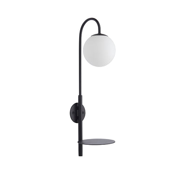 Consort II Wall Lamp Satin Black & Frosted Glass Shade