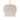 Chenille 3 Light Pendant Matt Gold & White Yarn
