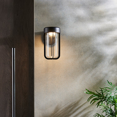 Parkville LED Matt Black & Clear Glass