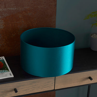 Artisan Teal Satin Fabric Shade