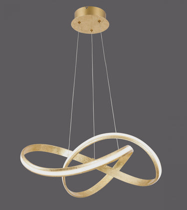 Lindy Small Gold Leaf LED Pendant