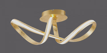 Lindy Gold Leaf LED Flush