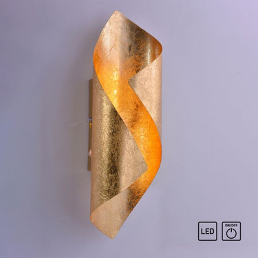 Nevis Gold Leaf Wall Light