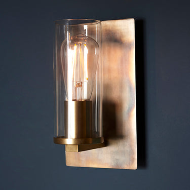 Cooper Wall Lamp Bronze Patina & Clear Glass