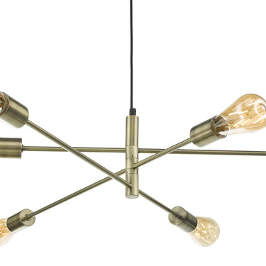 Alana 6 Light Pendant Antique Brass