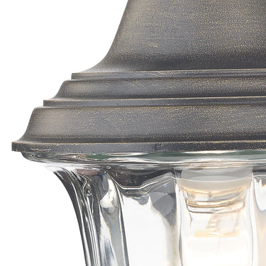 Aldgate Wall Light Outdoor Black Gold IP44