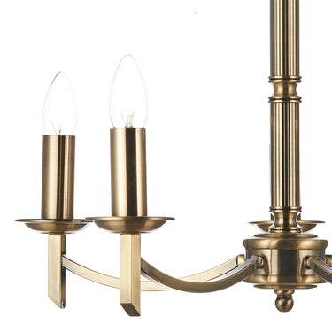 Ambassador 5 Light Pendant Antique Brass
