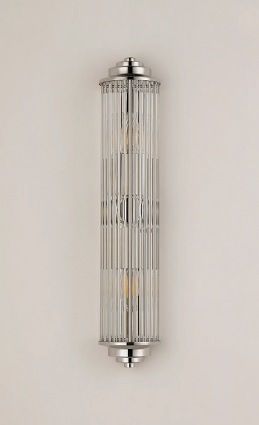 Arcadia IP44 2 Light Wall Bracket Large Polished Nickel
