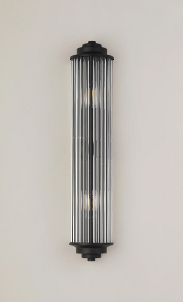 Arcadia IP44 2 Light Wall Bracket Large Satin Black