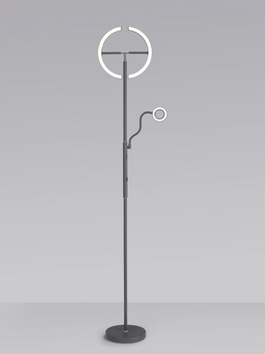 Aura Dark Grey Finish Mother & Child Floor Lamp, 20W+5W