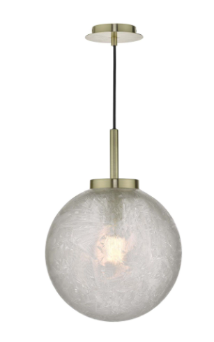 Avari Single Pendant Satin Brass Frosted Glass