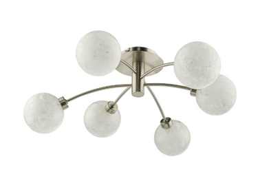 Avari 6 Light Semi-Flush Satin Nickel