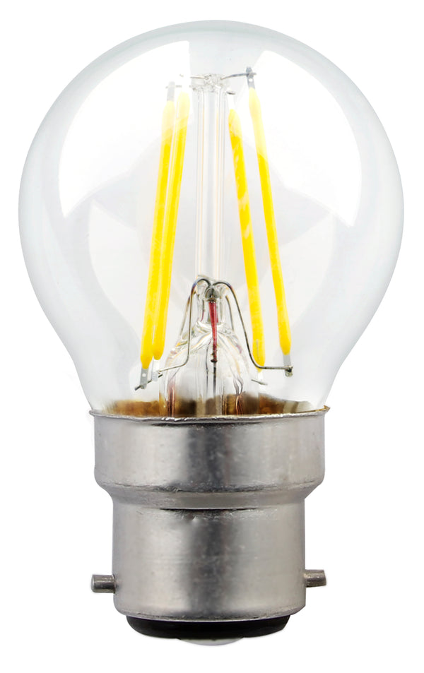 BC (B22) G45 LED 4W Clear Dimmable