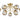 NLCB - Kugel 9 Light Semi Flush Cognac Glass