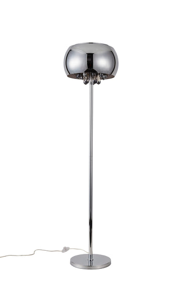 Raven Floor Lamp with Smoked Crystal