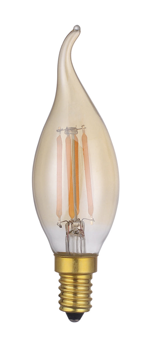 E14 LED Dim Vintage Candle Tip Lamp 4W 250LM 1800K