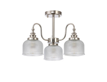 Bexley Pendant/Semi Flush 3 Light Polished Nickel