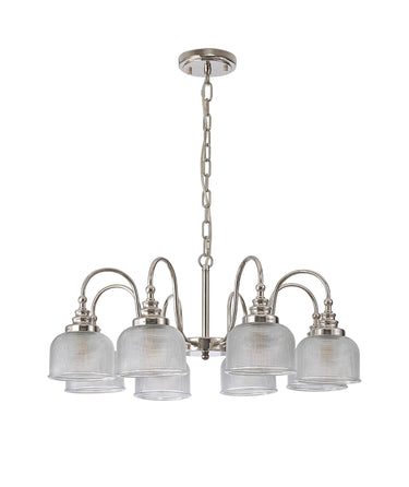 Bexley Pendant/Semi Flush 8 Light Polished Nickel