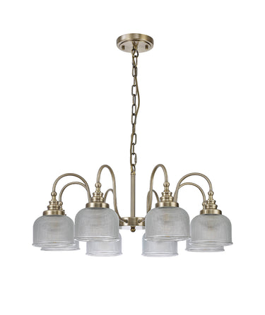 Bexley Pendant/Semi Flush 8 Light Antique Brass