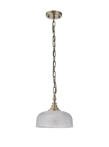 Bexley Pendant/Flush 1 Light Antique Brass