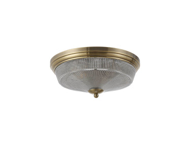 Bexley Flush 2 Light Antique Brass