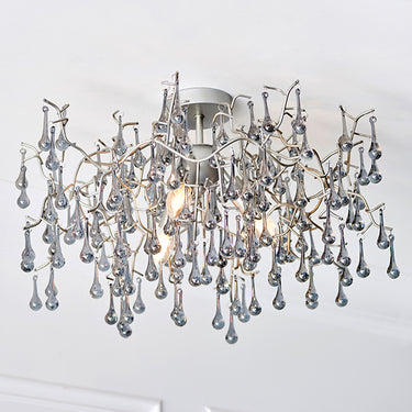 Arboretum 3 Light Semi Flush Aged Silver