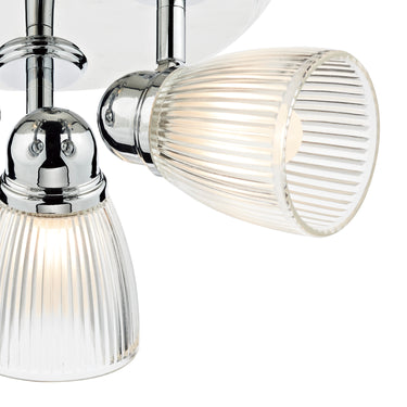 Cedric 3 Light Round Plate Polished Chrome IP44