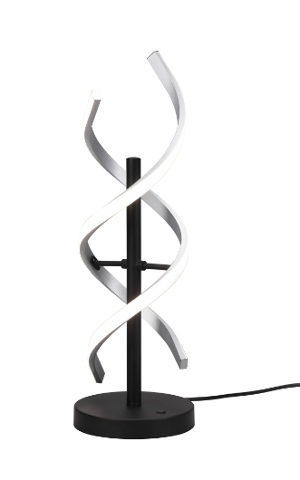 Sequence LED Table Lamp Black / Brushed Aluminium