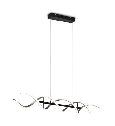 Sequence LED Pendant Black / Brushed Aluminium