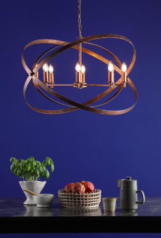 Nitya 8 Light Pendant Mottled Copper