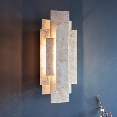 Eldorado Wall Lamp Distressed Silver Leaf
