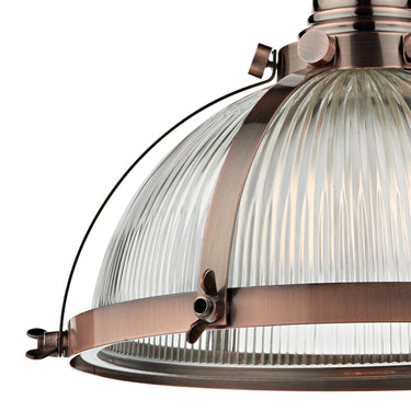 Debut 1 Light Pendant Brushed Antique Copper