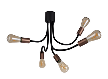 Tangle Flexible 5 Light Black & Brushed Copper