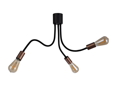 Tangle Flexible 3 Light Black & Brushed Copper
